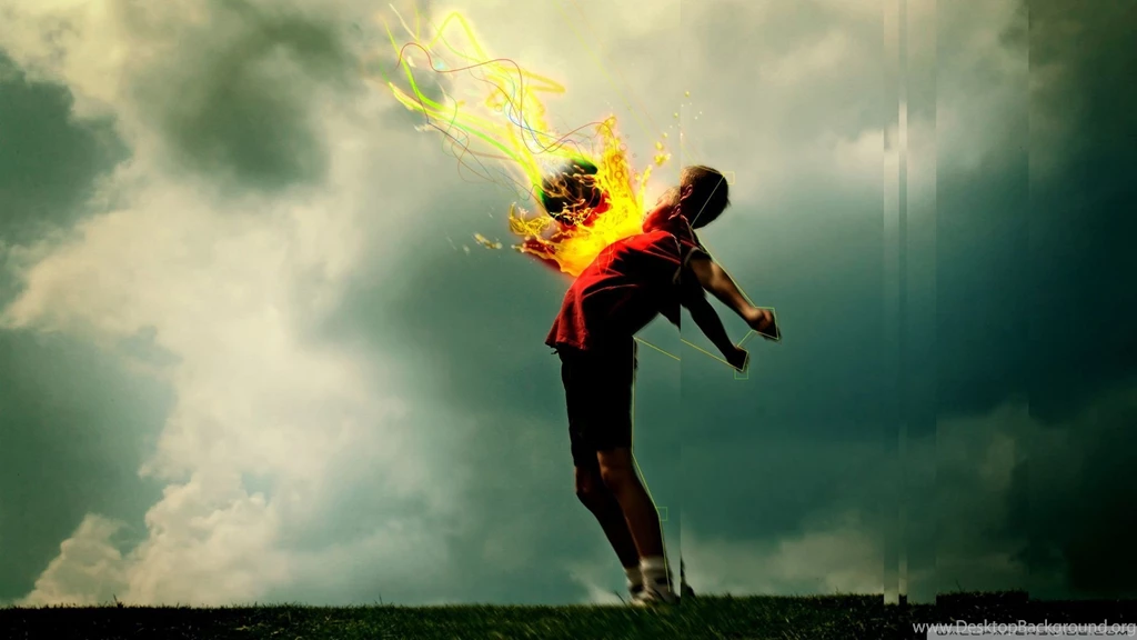 Download Flaming Football Wallpapers 1920x1080