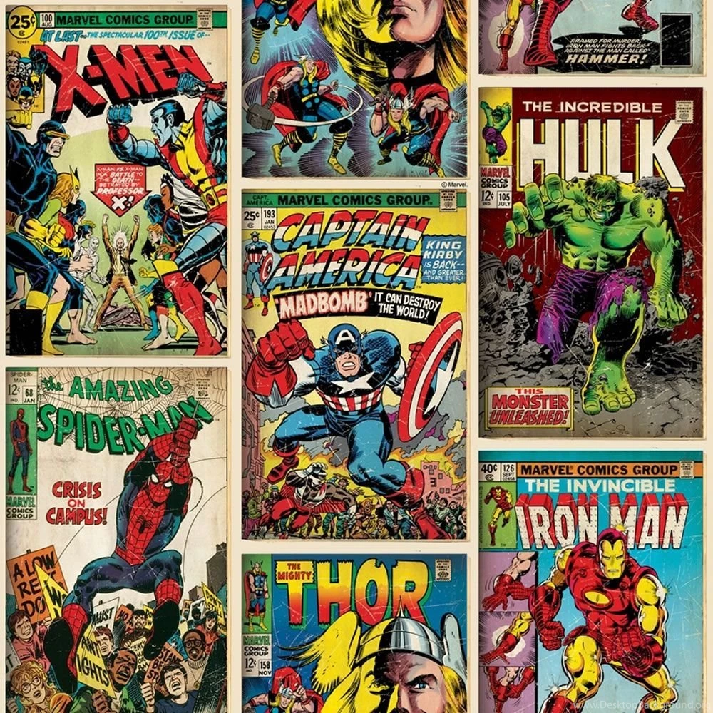 Marvel Superheroes Comic Cover Wallpapers At Wilko.com