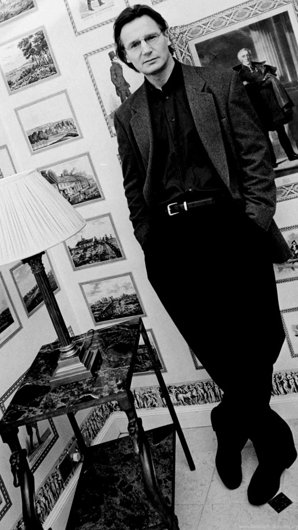 Download Wallpapers 1080x1920 Liam Neeson, Man, Room, Style, Tuxedo ...