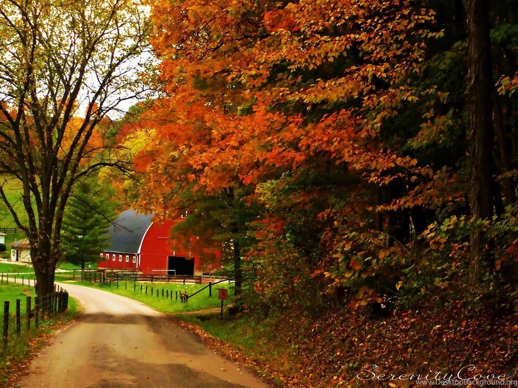 Barn In Autumn Landscape >> HD Wallpaper, Get It Now!