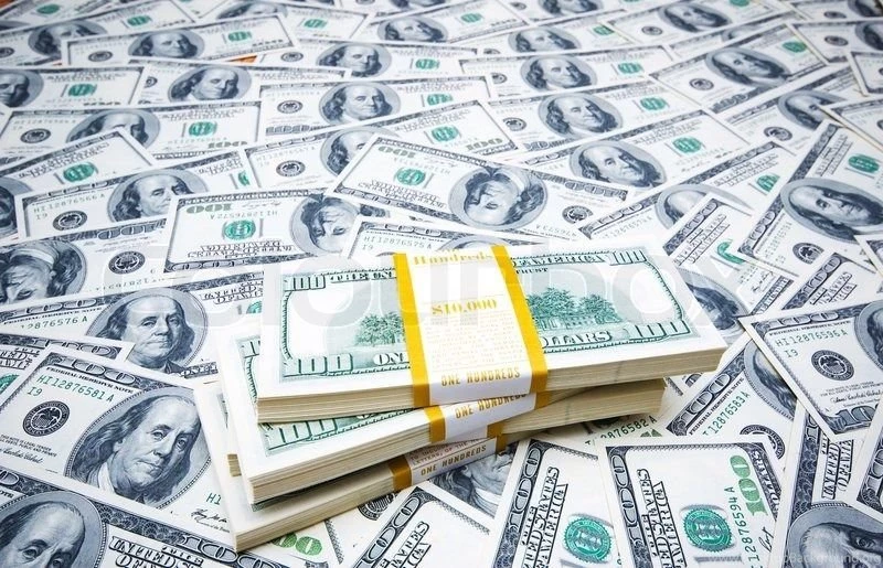 Stack Of Dollars On Money Backgrounds