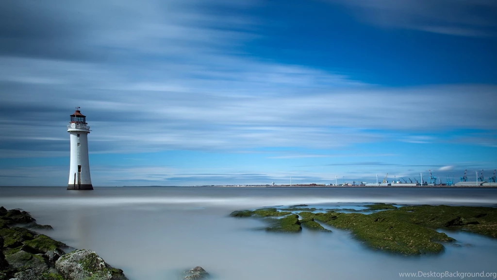 Download Wallpapers 3840x2160 Lighthouse, Sea, Harbor, Landscape 4K ...