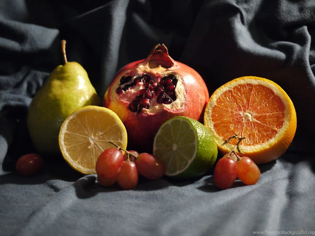 Wallpapers Still life Citrus Lemons Pomegranate Orange Fruit Food ...