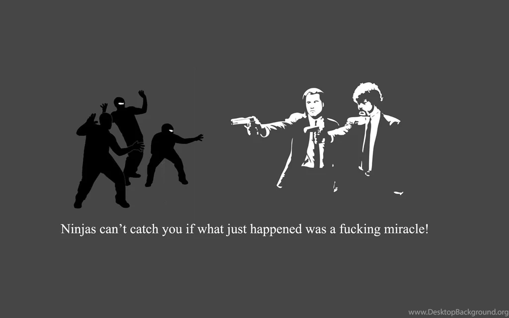 John Travolta Pulp Fiction Samuel Jackson Ninjas