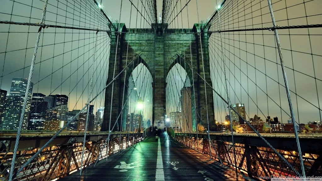 Brooklyn Bridge At Night HD Desktop Wallpapers : High Definition ...