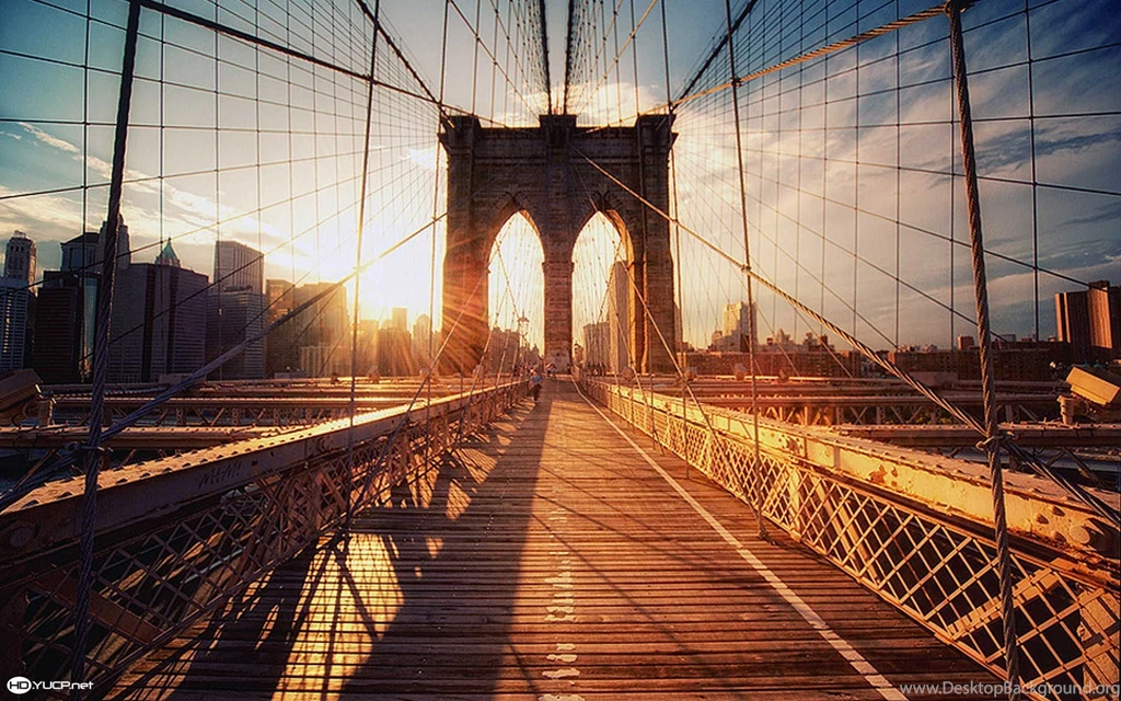 Brooklyn Bridge Sunset Wallpaper.