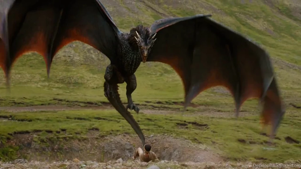 Drogon GoT's Red Dragon Fan Art Wallpapers