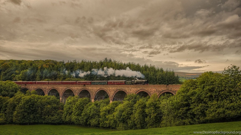 Bridges Cornwood Viaduct England Steam Train Landscape Bridge ...