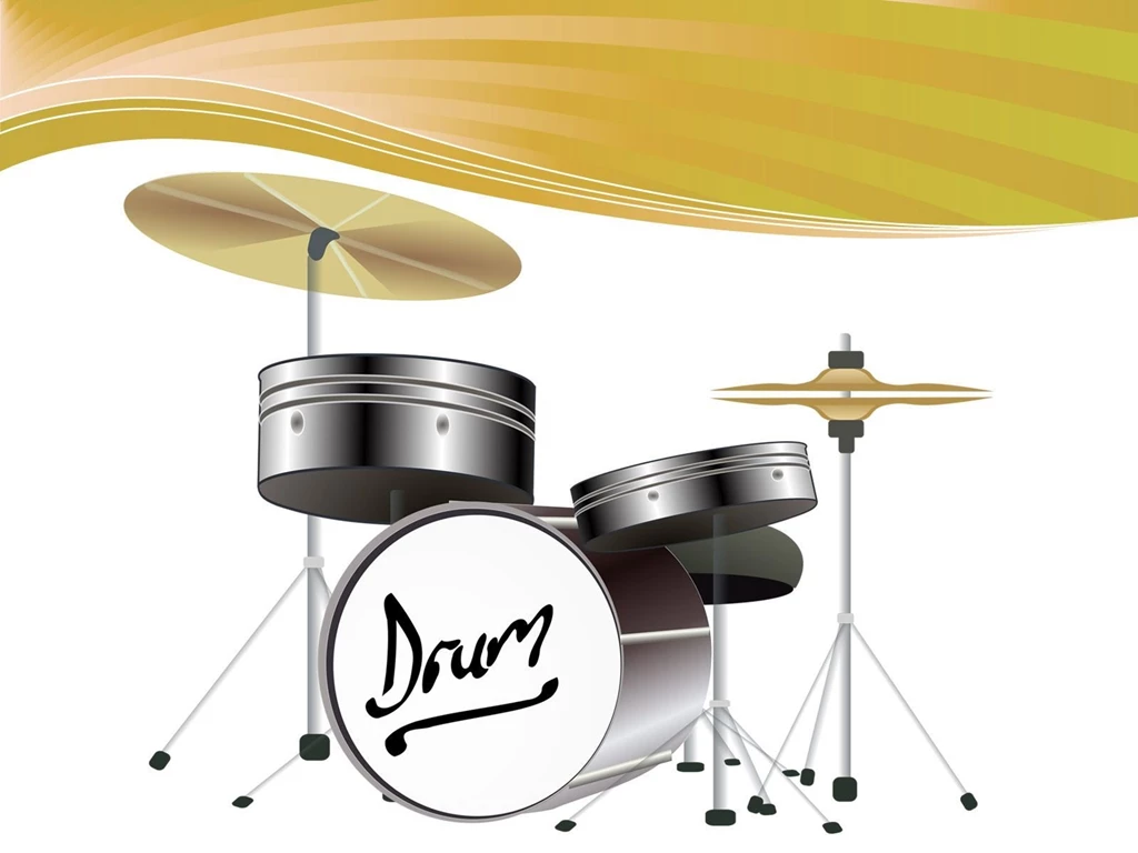 Drum Kit Powerpoint Template Backgrounds Music PPT Backgrounds