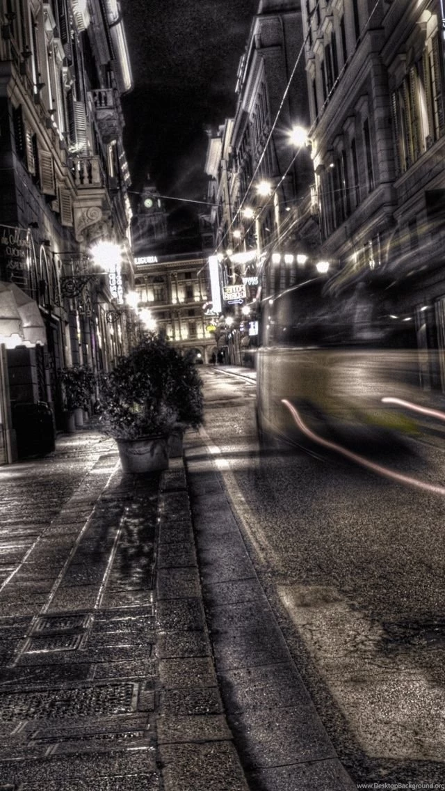 Gray City Night View iPhone 5s Wallpapers Download