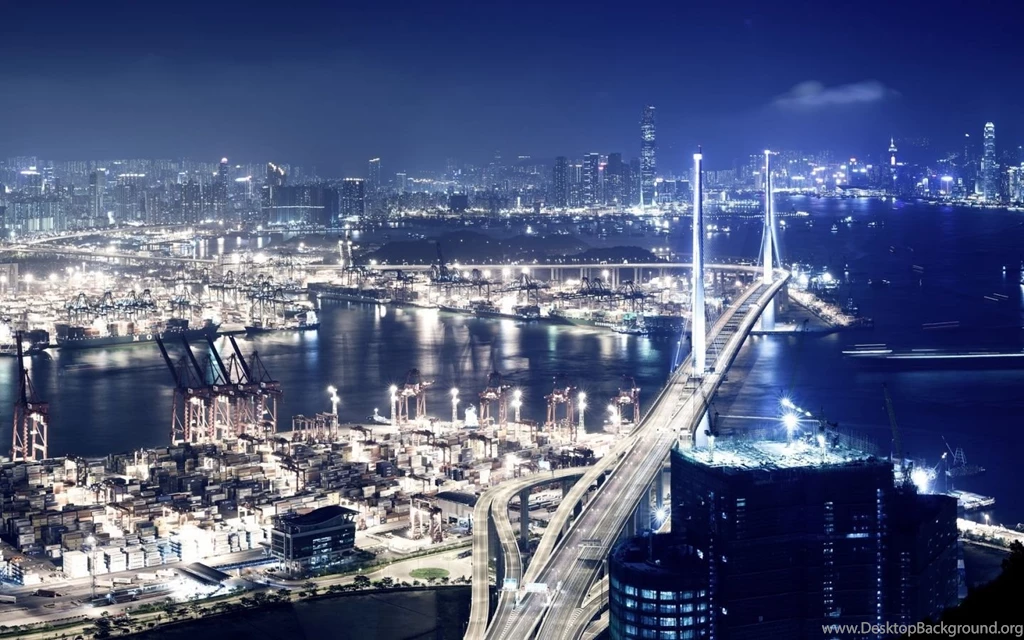 Download Hong Kong City Night View Wallpapers In 1440x900 Resolution