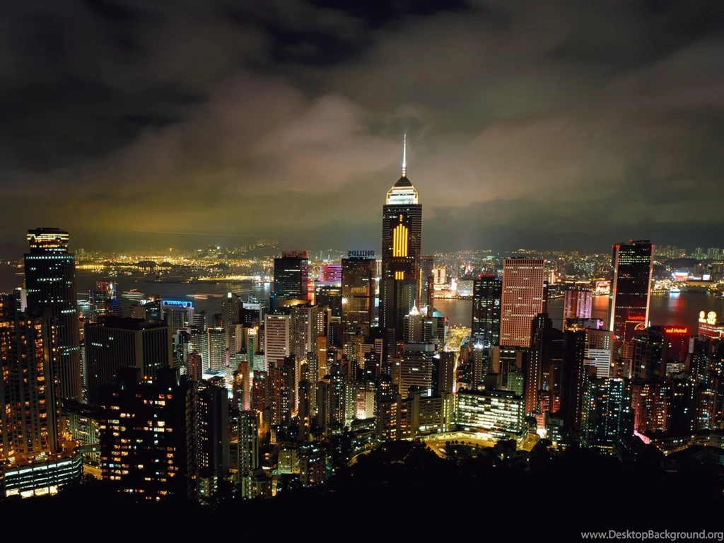 Majestic View Of City At Night From High Above HD Wallpapers