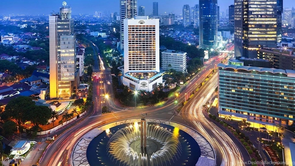 Wallpapers Jakarta Night View Indonesia City Pictures 1366x768 ...
