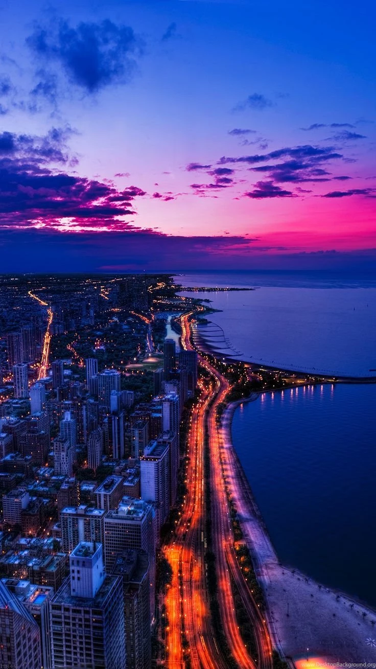 Get Wallpaper: Http://goo.gl/71Nhv9 Mh45 chicago city night sky ...