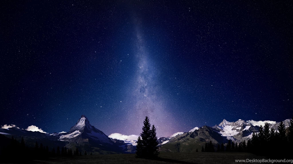 Download Wallpapers 3840x2160 Milky Way, August, Sky, Fir trees ...