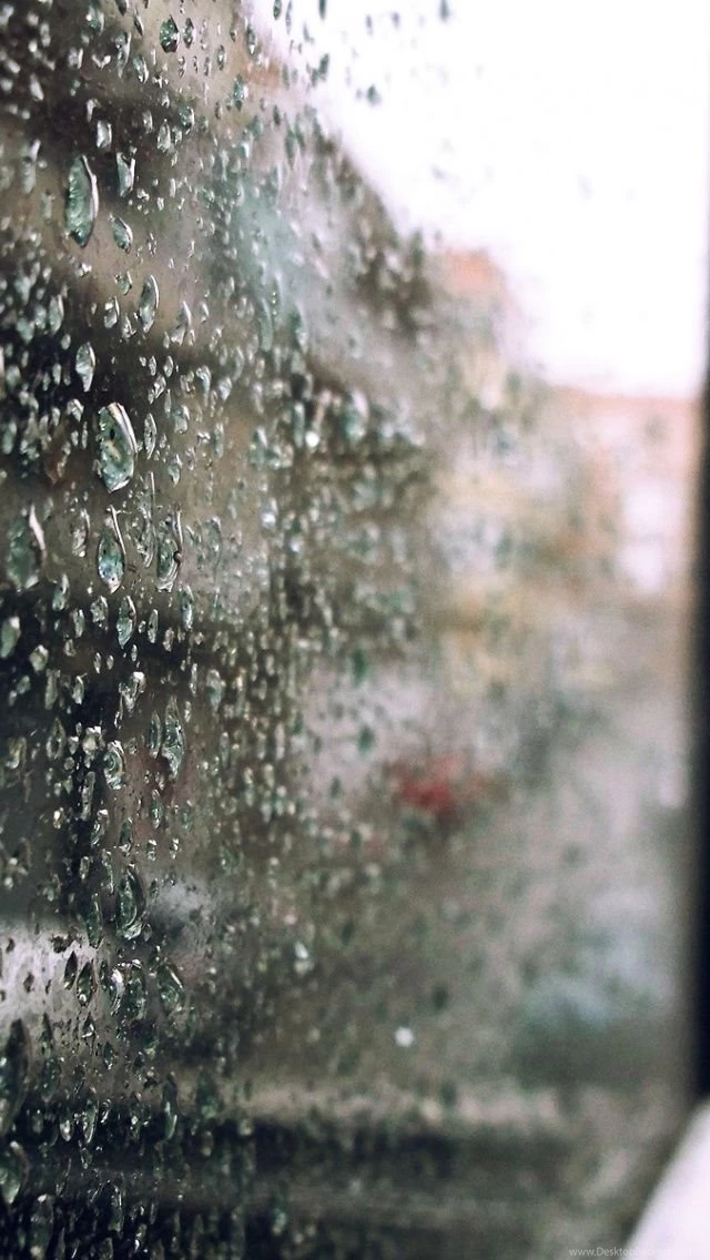 640x1136 Rain On Balcony Glass Iphone 5 Wallpapers