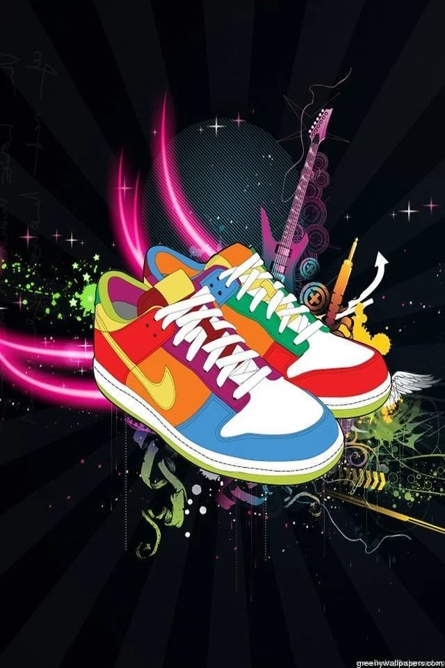 Color Nike Sneakers Hd Iphone 640x960