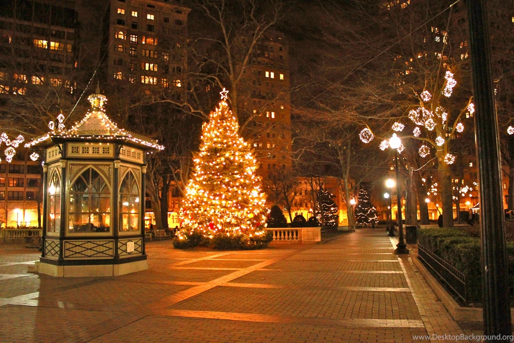 Christmas Photography Backgrounds City Lights Street Beauty ...