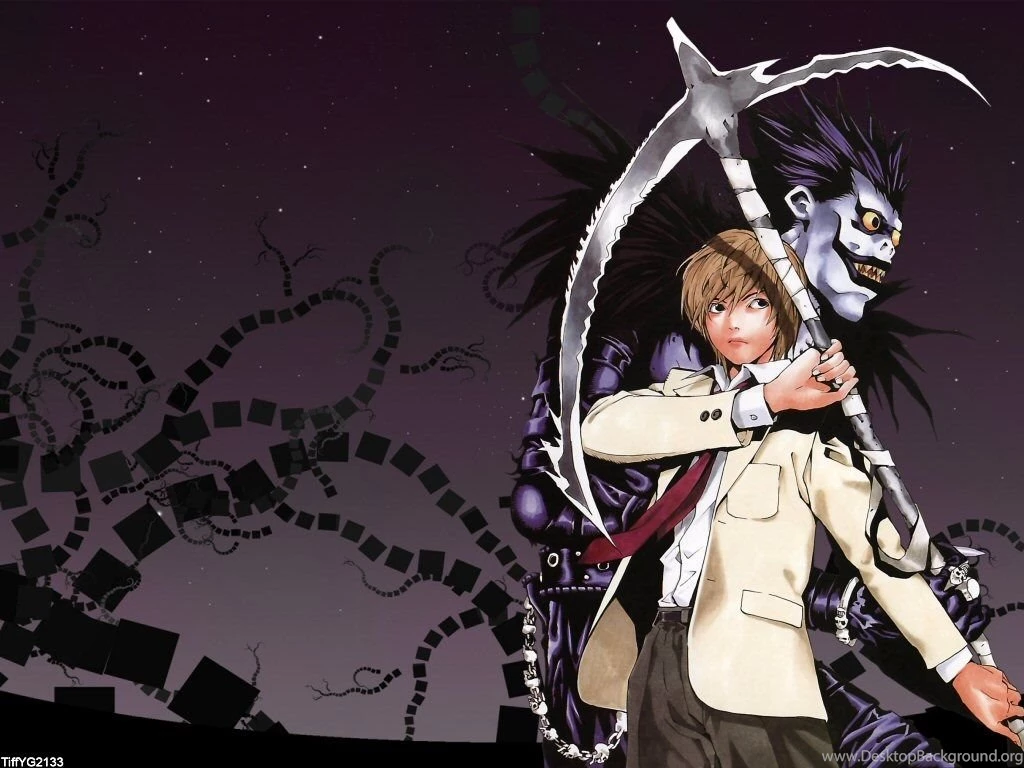 Death Note Light Dies Wallpaper Desktop Background