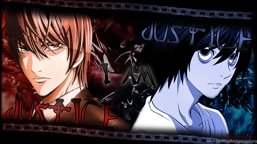 DEATH NOTE LIGHT AND L WALLPAPER I AM JUSTICE! By Jipjanus On ...