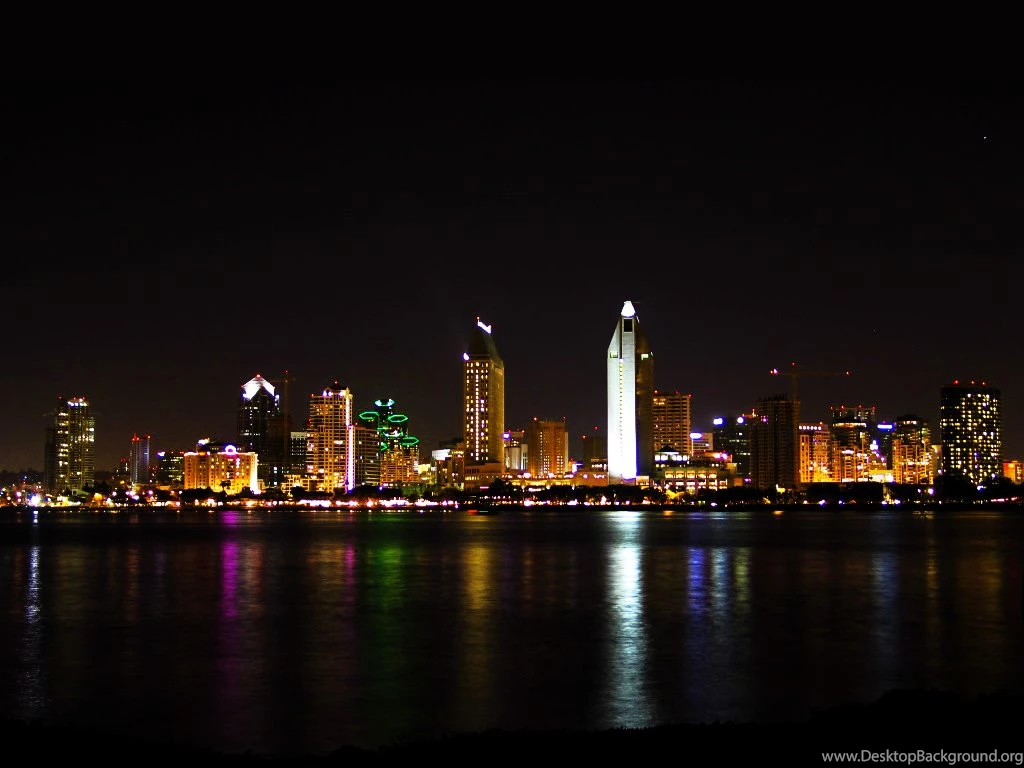 San Diego Skyline Drawing Wallpaper.