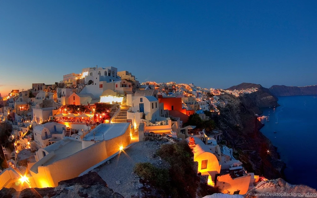 Greece Wallpapers Night Wallpaper.