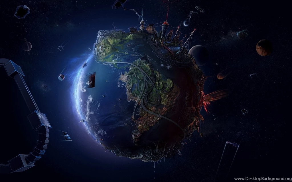 Daily Wallpaper: Hi Tech Planet Earth