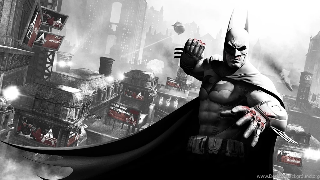Download Wallpapers 1920x1080 Batman Arkham City, Character, Blood ...