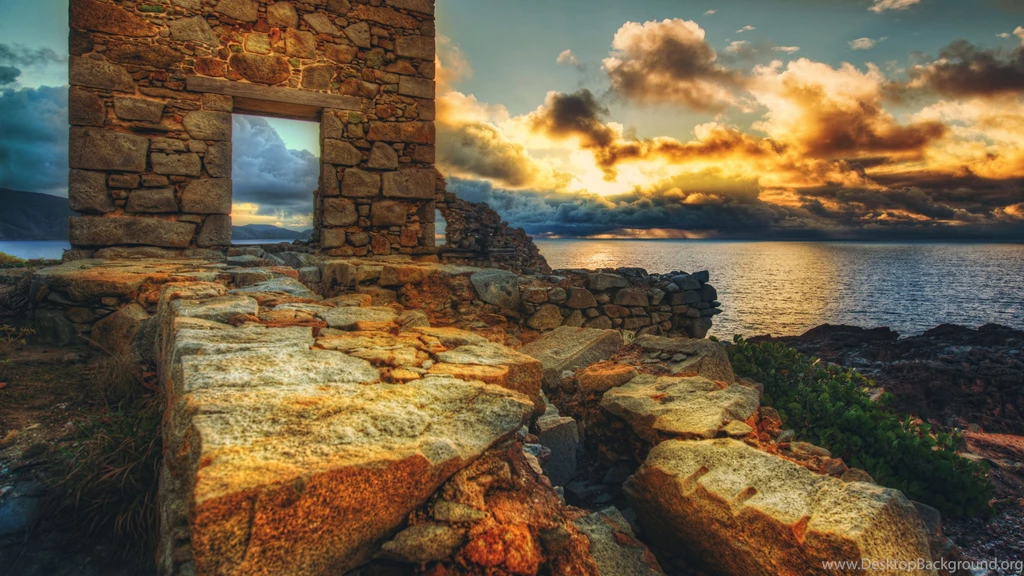 The ruins on the coast wide wallpaper 3840x2160.jpg