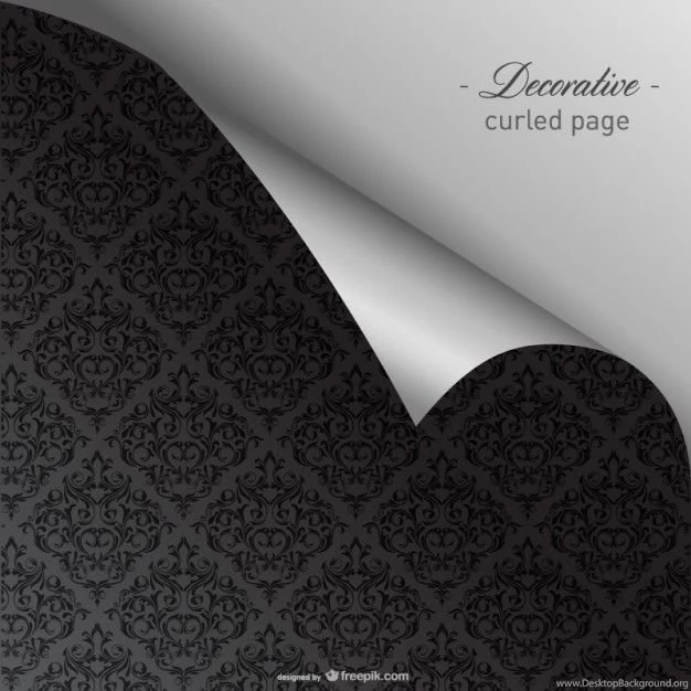 Elegant Curled Dark Wallpapers Vector