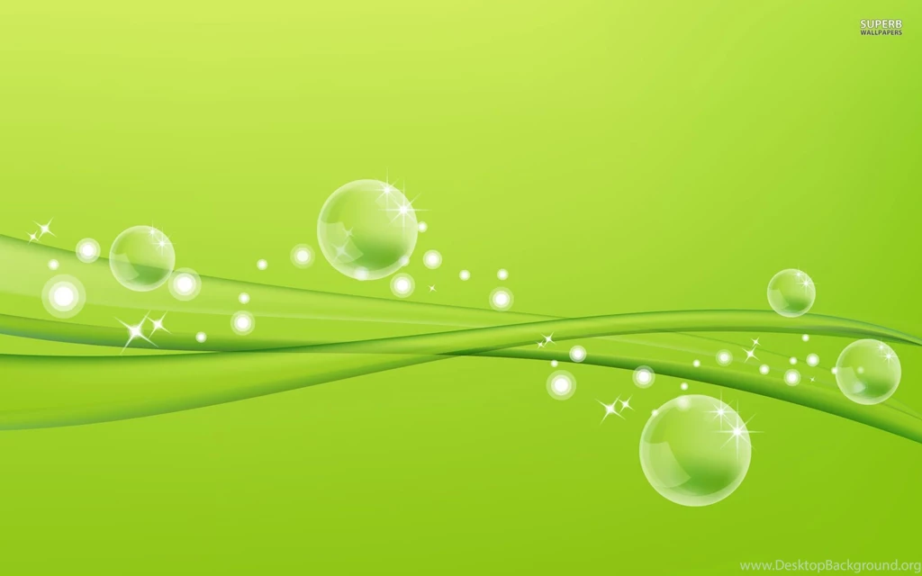 Bubbles And Green Leaves Wallpapers Digital Art Wallpapers