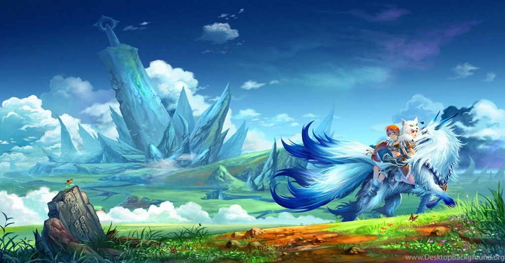 Fantasy Landscapes Creatures Anime