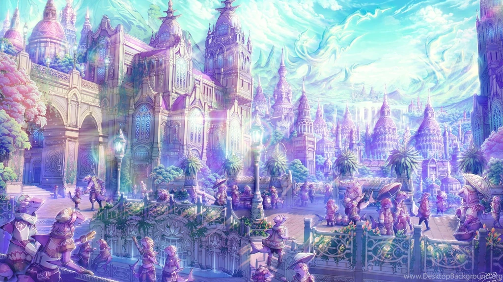 Anime Artistic Cities Fantasy Soft Castles Landscapes Places ...