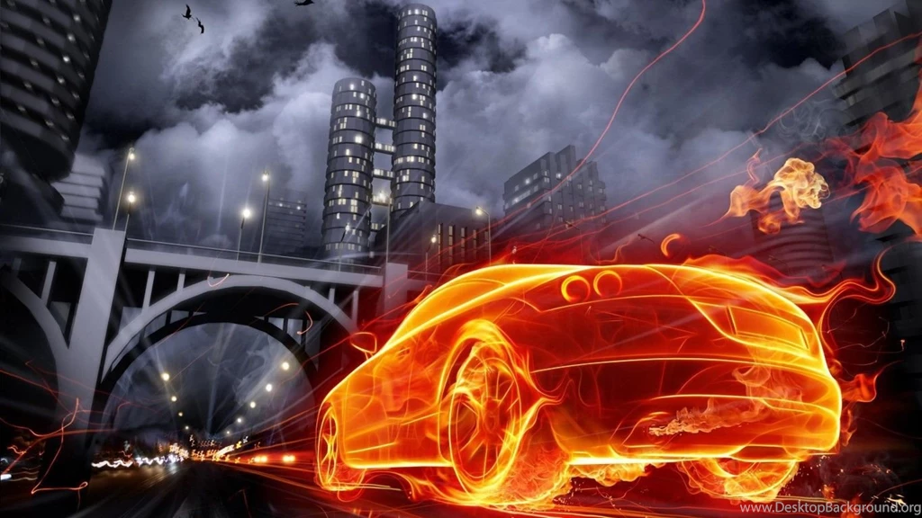 Burning Car Backgrounds Free HD Desktop Wallpapers : Widescreen ...