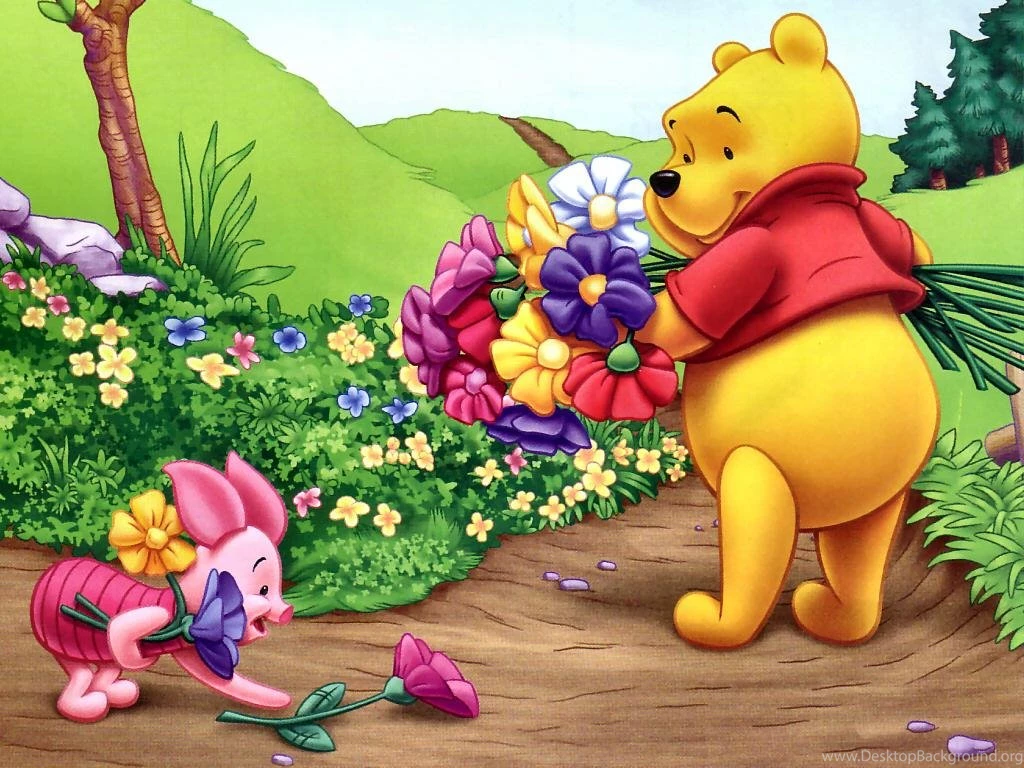 Pooh And Piglet Summertime Cartoon Free Desktop Backgrounds Free ...