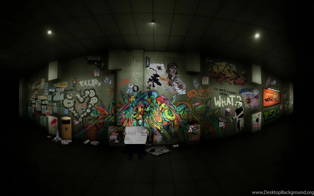 Graffiti On The Desktop Wallpapers And Images Wallpapers ...