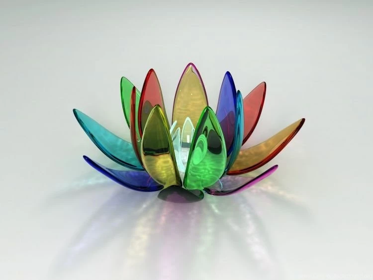 3D Colorful Glass Flower Wallpapers Free 3D Colorful Glass Flower ...
