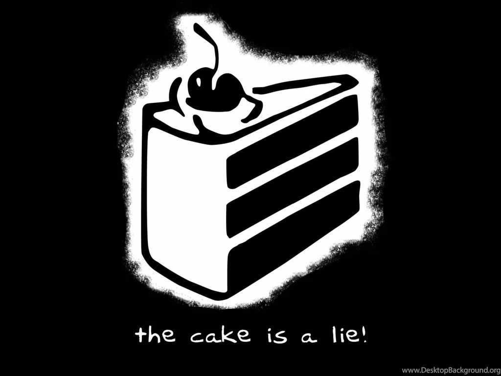 Valve Corporation Portal The Cake Is A Lie Black Backgrounds ...
