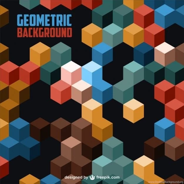 3D Cubes Backgrounds Banner Abstract Vector