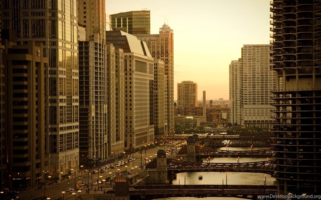 Chicago Downtown Sepia Picture Wallpapers 28883