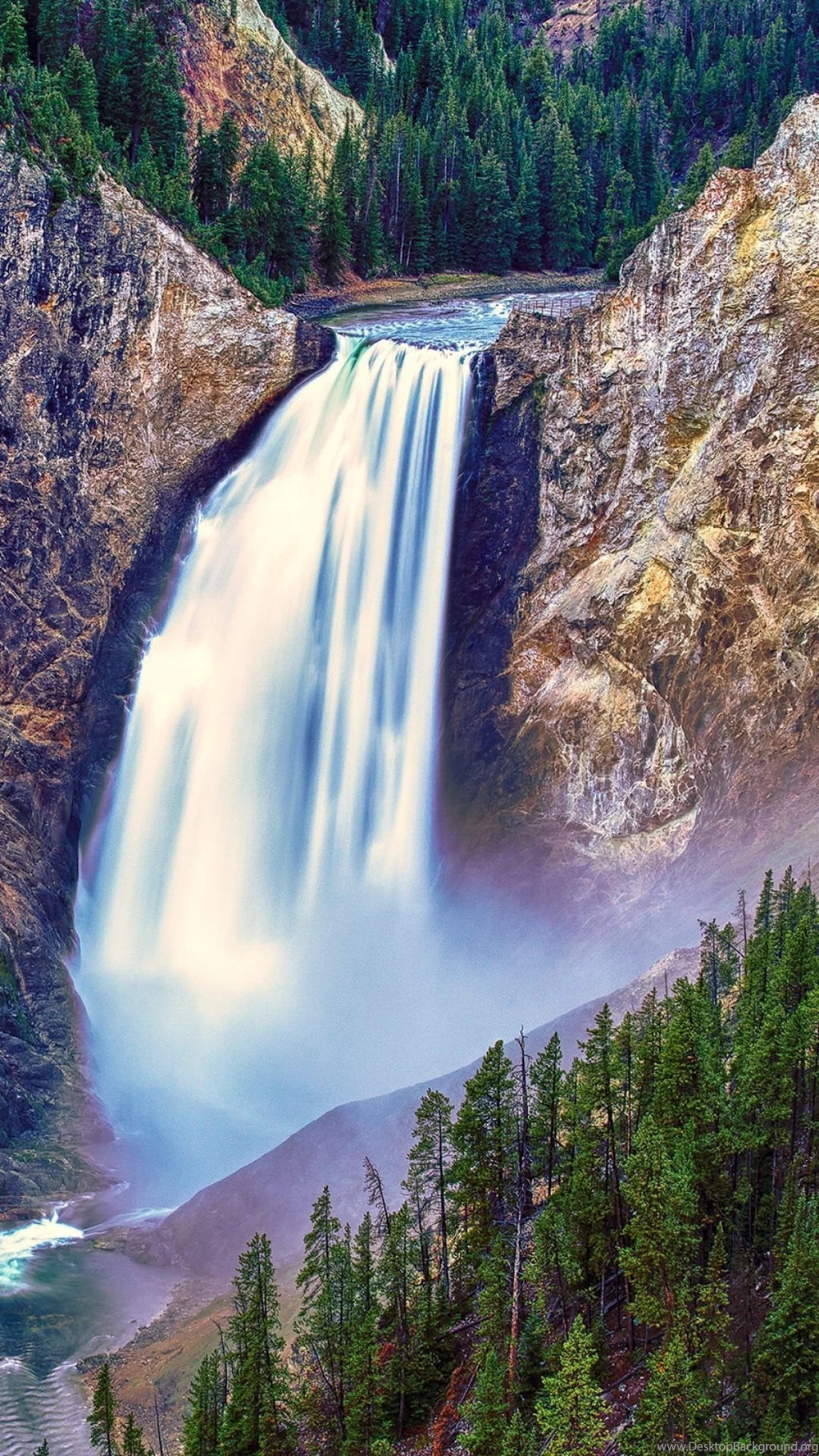 Download Wallpapers 1080x1920 Waterfall, Mountain, Beautiful Sony ...