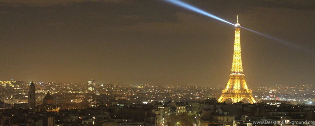Download Wallpapers 2560x1024 Paris, France, Eiffel Tower, Night ...