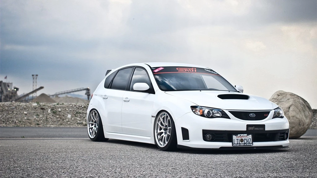 White Car Subaru Impreza STI HD Wallpapers FreeWallsUp