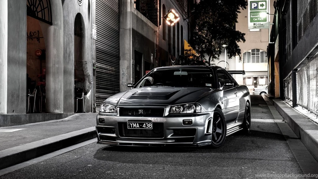 Download Wallpapers Car, Wallpapers, Grey, Nissan, Skyline, Bnr34 ...