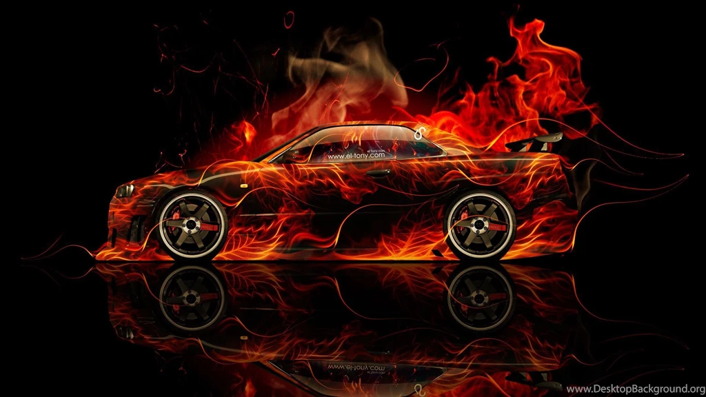 Nissan Skyline GTR R34 JDM Side Fire Car 2014 « El Tony