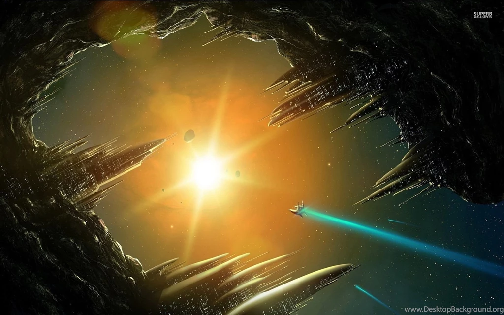 Round City Near The Sun Wallpapers Fantasy Wallpapers