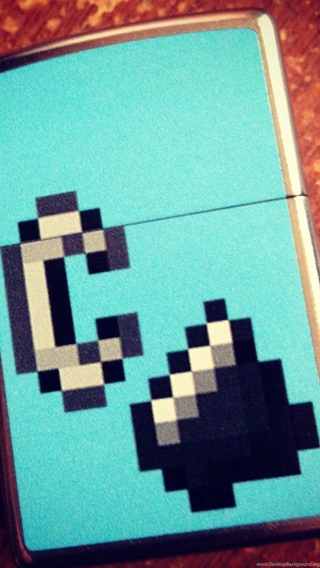 Minecraft Zippo Lighter iPhone 5 Wallpapers (640x1136)