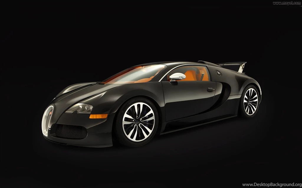 Elegant Black Bugatti Veyron Super Sport Black On A White ...