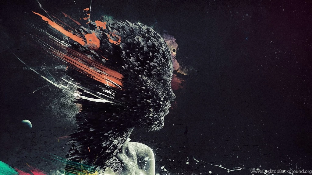 Download Wallpapers 1920x1080 Face, Explosion, Forms, Surrealism ...