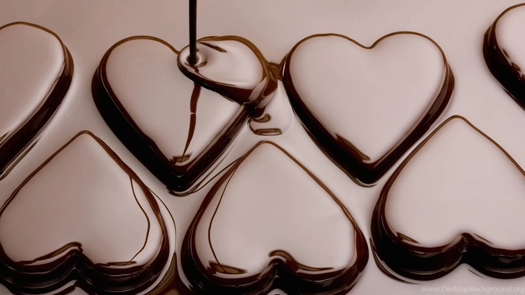 Delicious Soft Chocolate Hearts Hd Wallpapers